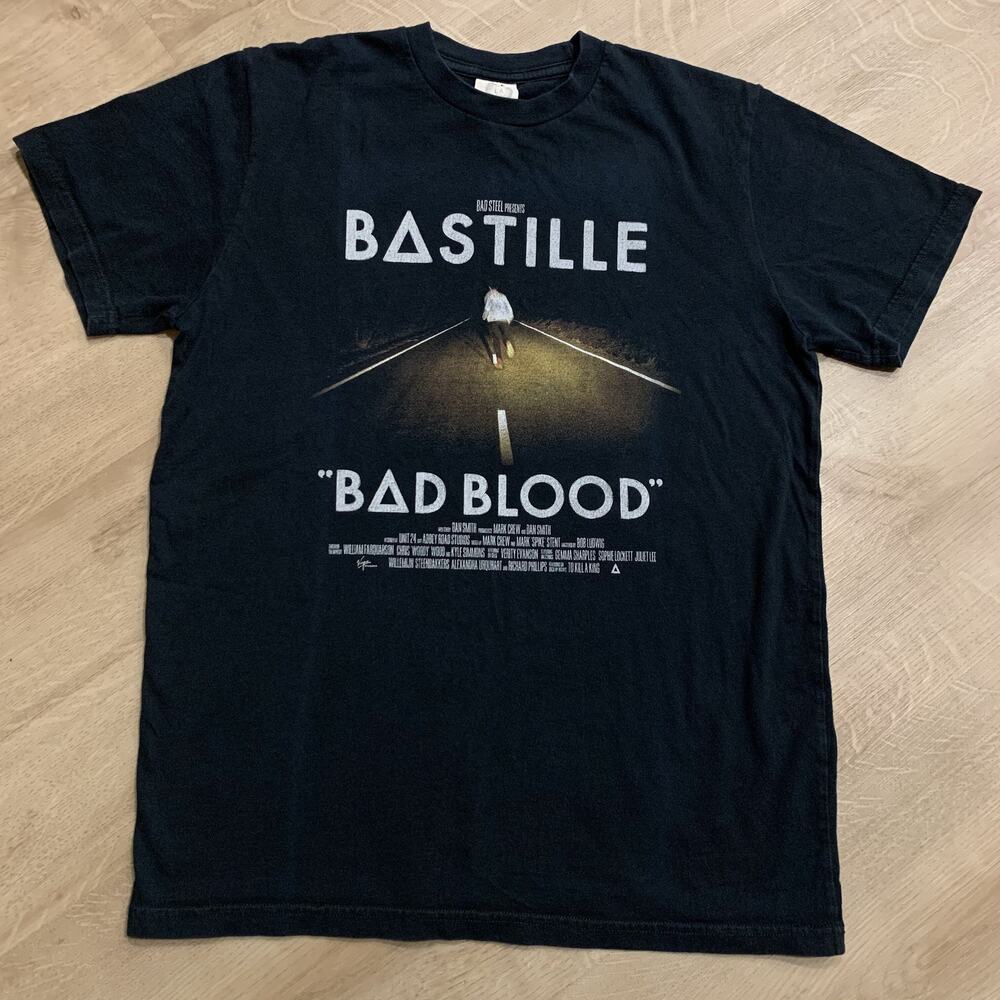 Bastille Bad Blood 2014 Tour Indie Pop Alternative T-Shirt Adult Small Band Tee